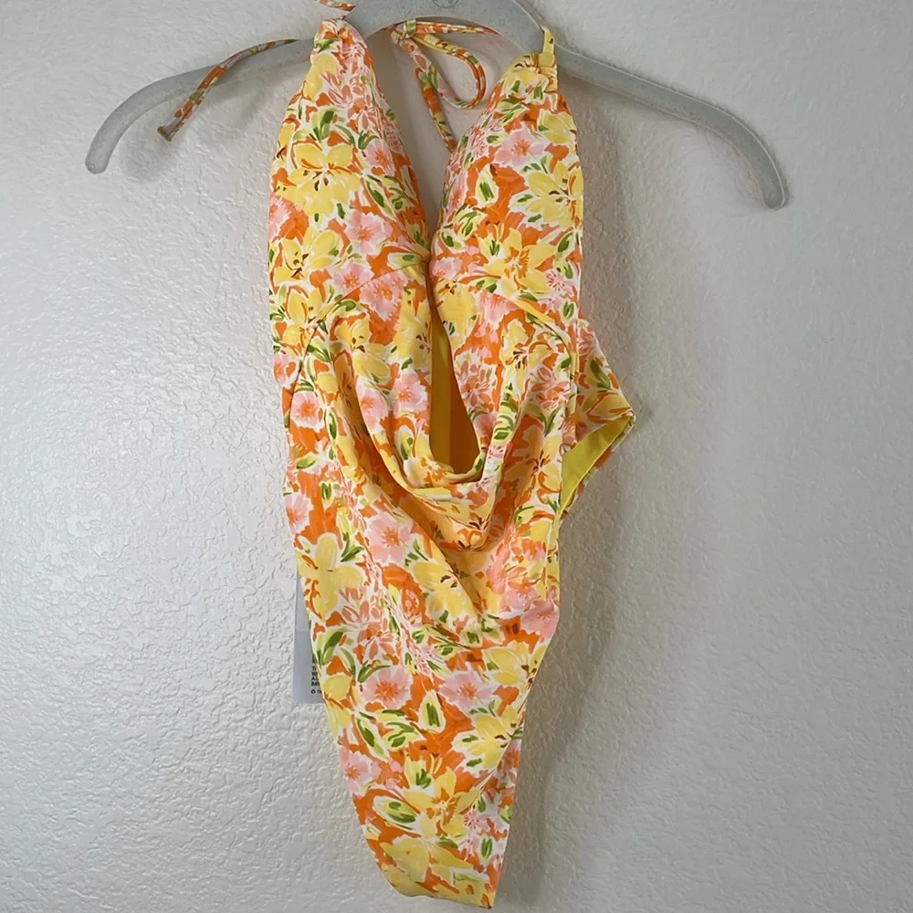 NWT Princess Polly Floral Yellow One Piece Swimsuit size 4 - Picture 2 of 5